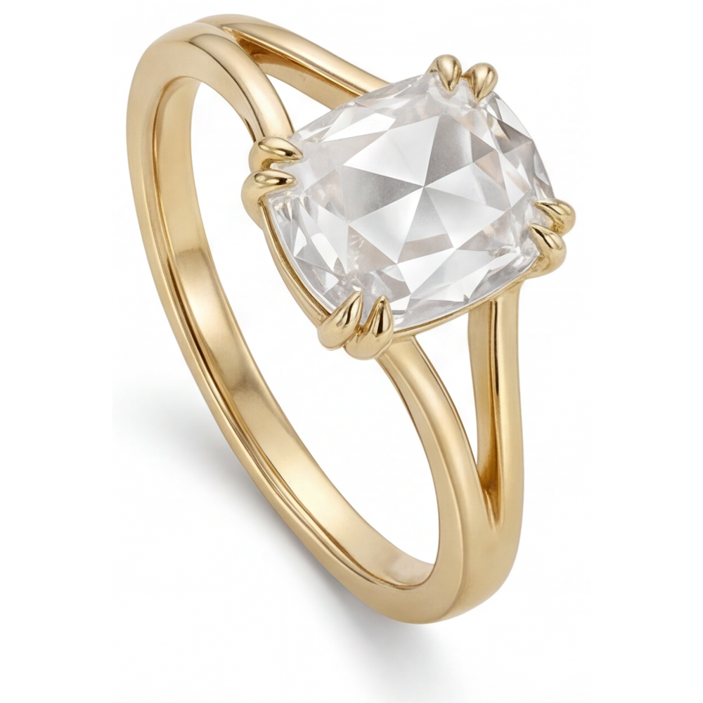 Luxury Diamond Solitaire Ring 3.75 ct – side view