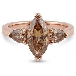 Desert Diamond Diamond Three Stone Ring 1.5 ct – 14K Rose Gold