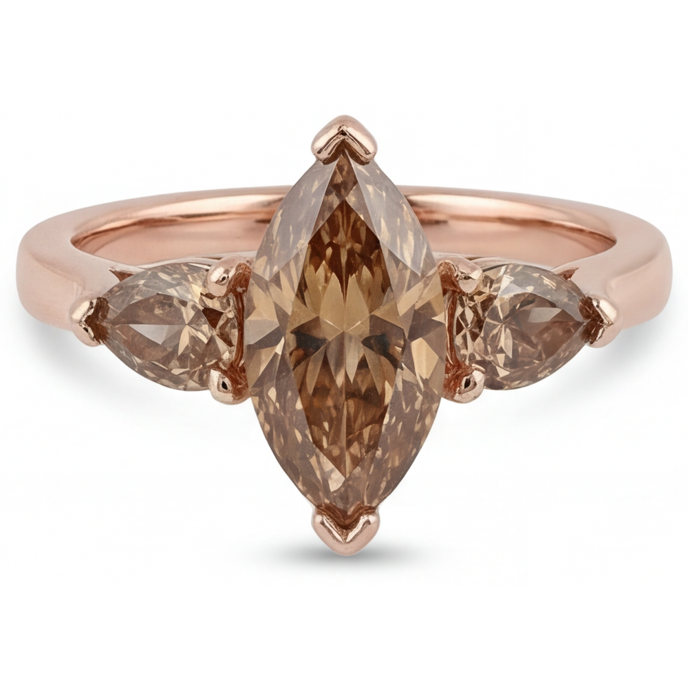 Authentic Diamond Three Stone Ring – main view