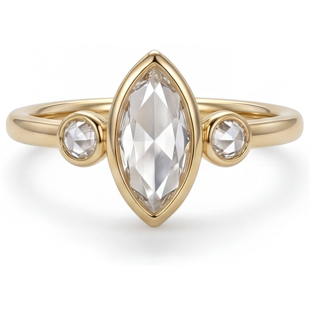 Natural Diamond Trilogy Ring – main view