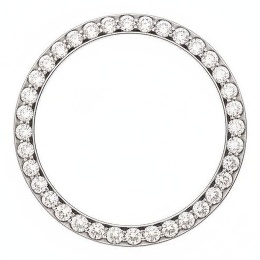 Diamond Watch Bezel 1 Carat 28 mm To Fit Rolex Datejust Real Genuine Stainless Steel Round Pave