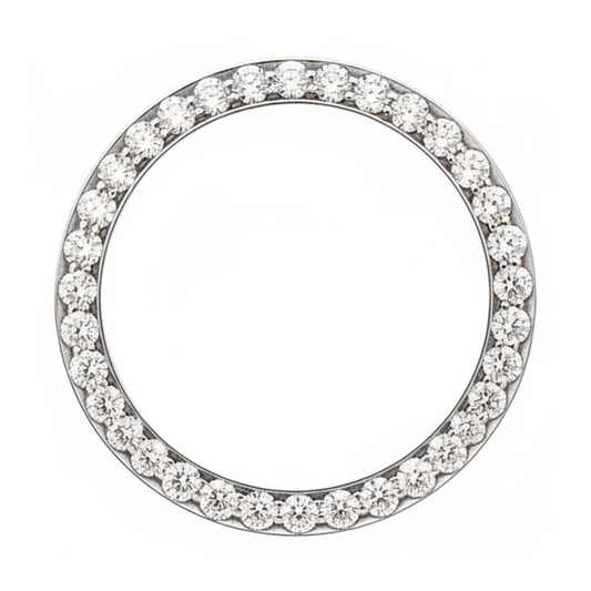 Diamond Watch Bezel 3 Carat 28 mm To Fit Rolex Datejust Genuine Natural Stainless Steel Round Pave