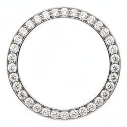Diamond Watch Bezel 3 Carat 28 mm To Fit Rolex Datejust Natural Real Stainless Steel Round