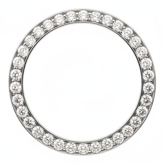 Diamond Watch Bezel 3 Carat 28 mm To Fit Rolex Datejust Natural Real Stainless Steel Round