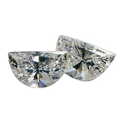 Natural Earth Mined Diamond ( Not Lab Grown )s F Vs1 Half-Moon 0.50 Carat Pair Of Half Moon Loose