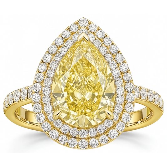 Fine Jewelry Ring 14K Yellow Gold with Fancy Yellow Diamond – main view