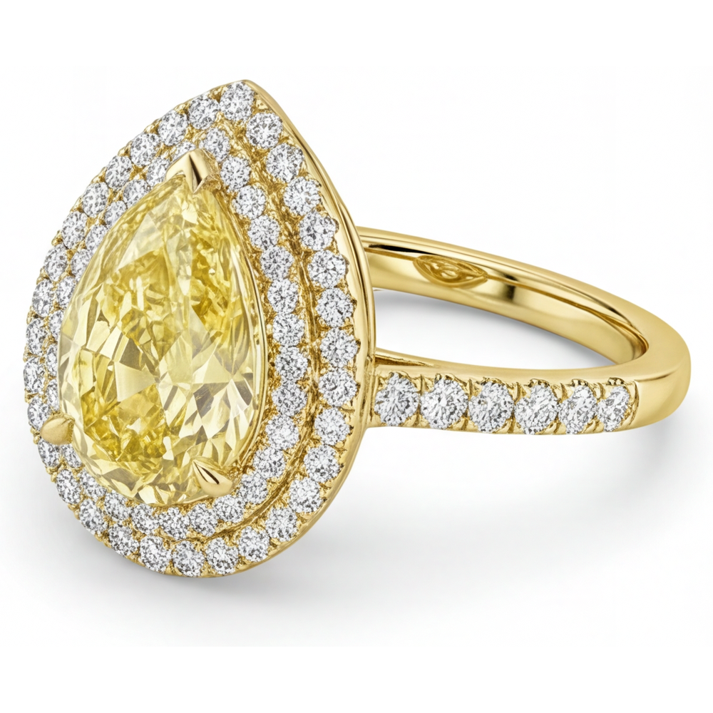 High-End Fine Jewelry Ring 2 ct – side view