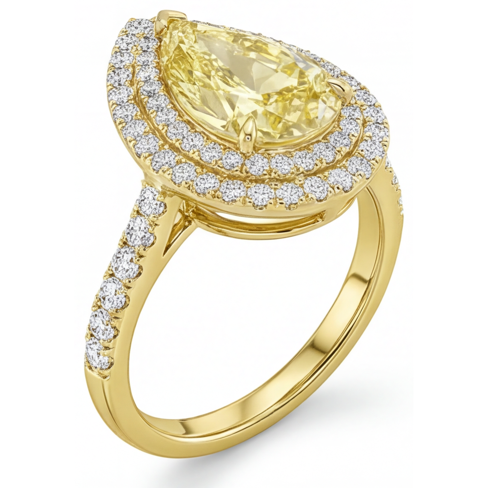 High-End Fine Jewelry Ring 2 ct – top view