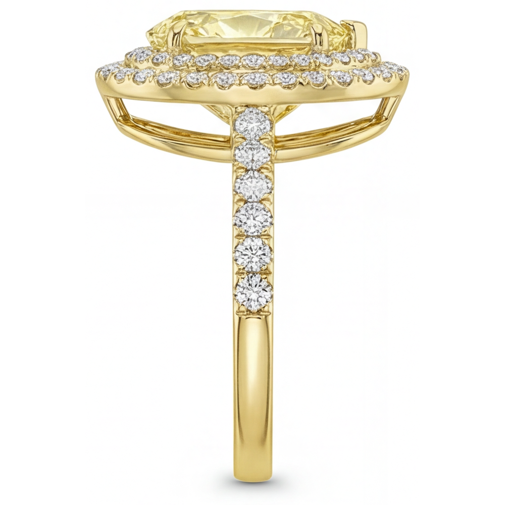 High-End Fine Jewelry Ring 2 ct – back view