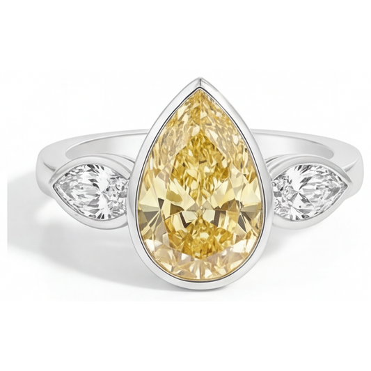 Fancy Yellow Diamond Fine Jewelry Ring 2.75-ct 14 Karat White Gold – main view
