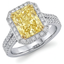 Fine VVS Fancy Yellow Diamond Fine Jewelry Ring – 2 ct Two-Tone