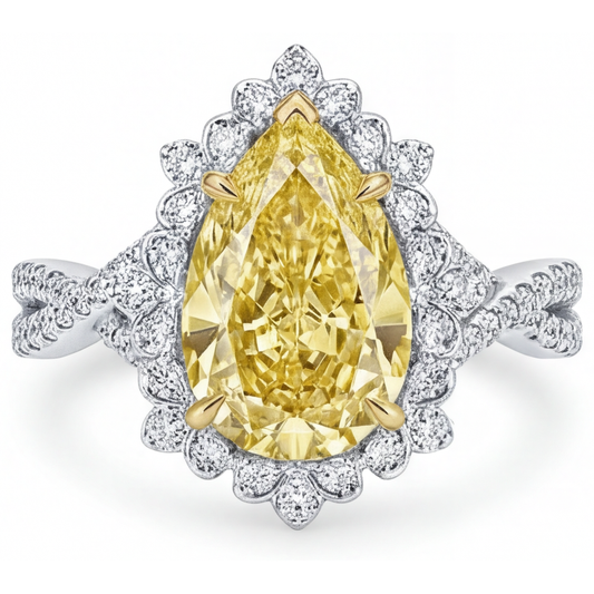 Elegant Halo Engagement Ring 3 ct – main view