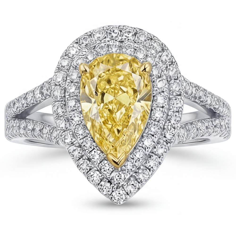 Sophisticated Halo Ring 1.50 ct – profile view