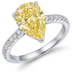 Natural VVS Fancy Yellow Diamond Statement Ring 1.75 ct