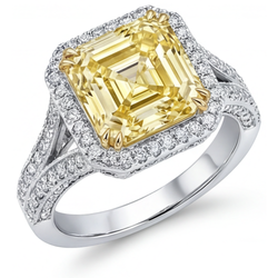 Brilliant Pavé Fancy Yellow Diamond Statement Ring – 3.50 ct