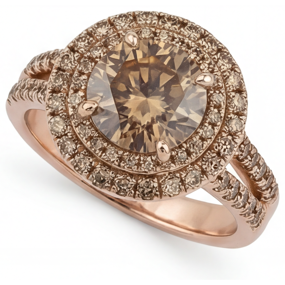 Custom Bridal Ring 4 ct – side view