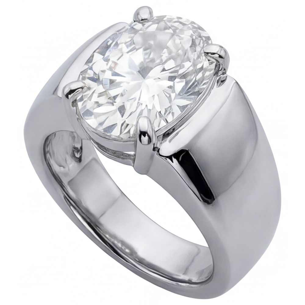 Fine Diamond Gentleman's Ring – side view