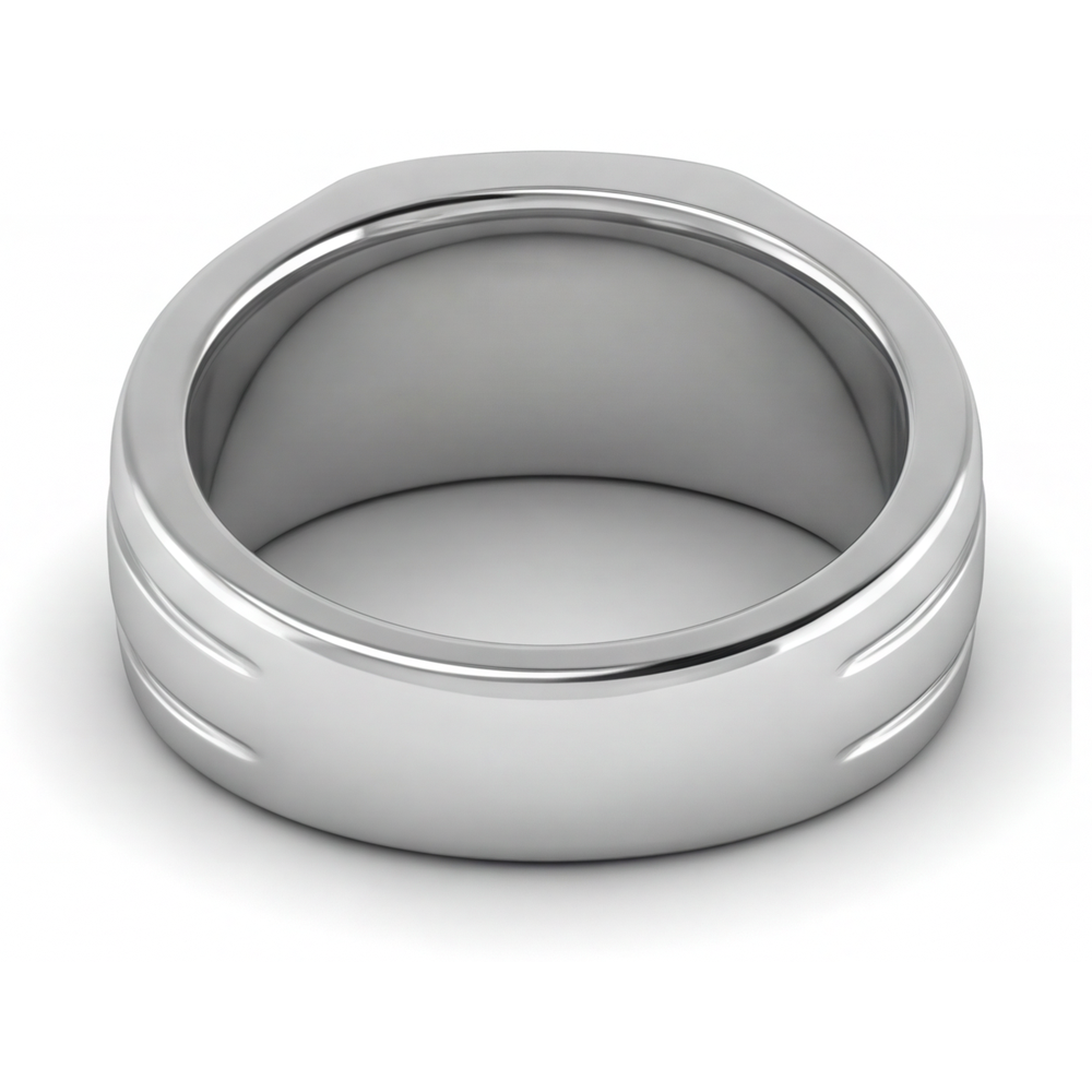 Round Cut Fine Diamond ring in 14K White Gold – top view