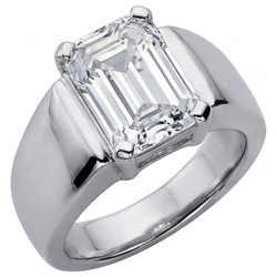Radiant IGI Certified Fine Diamond Men's Ring – 4 ct 14K White