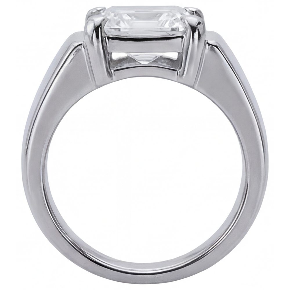 Premium Fine Diamond Men's Ring 5 ct – profile view