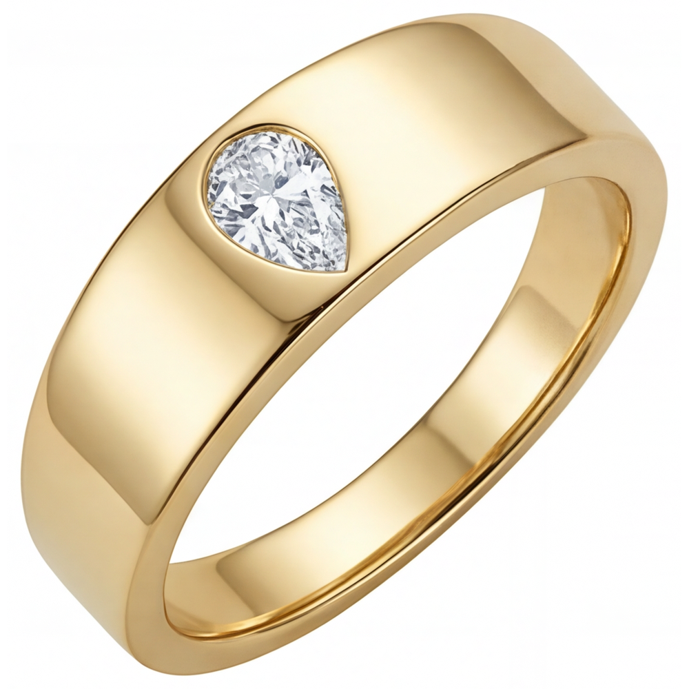 Sophisticated Fine Diamond Single Stone Ring 0.75 ct – main view