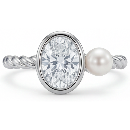 Fine Diamond Single Stone Ring 1.50-ct 14K White Gold – main view