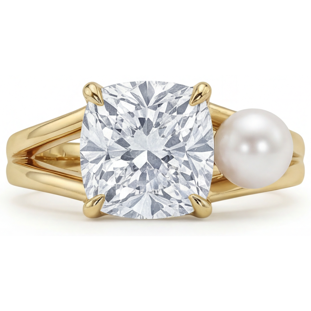 Authentic Fine Diamond Solitaire Ring – 14K Yellow Gold 2 ct
