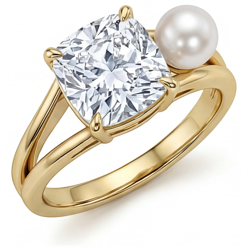 Authentic Fine Diamond Solitaire Ring – 14K Yellow Gold 2 ct