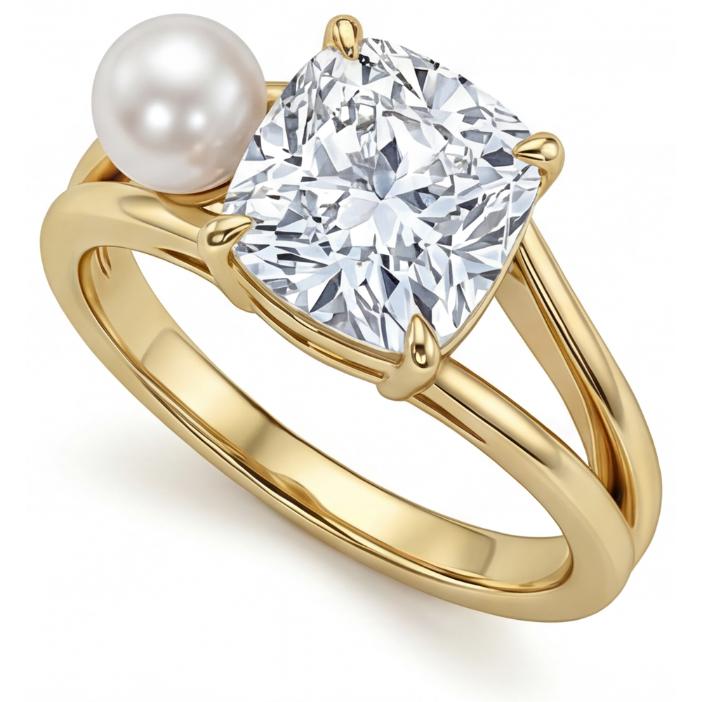 Authentic Fine Diamond Solitaire Ring – 14K Yellow Gold 2 ct