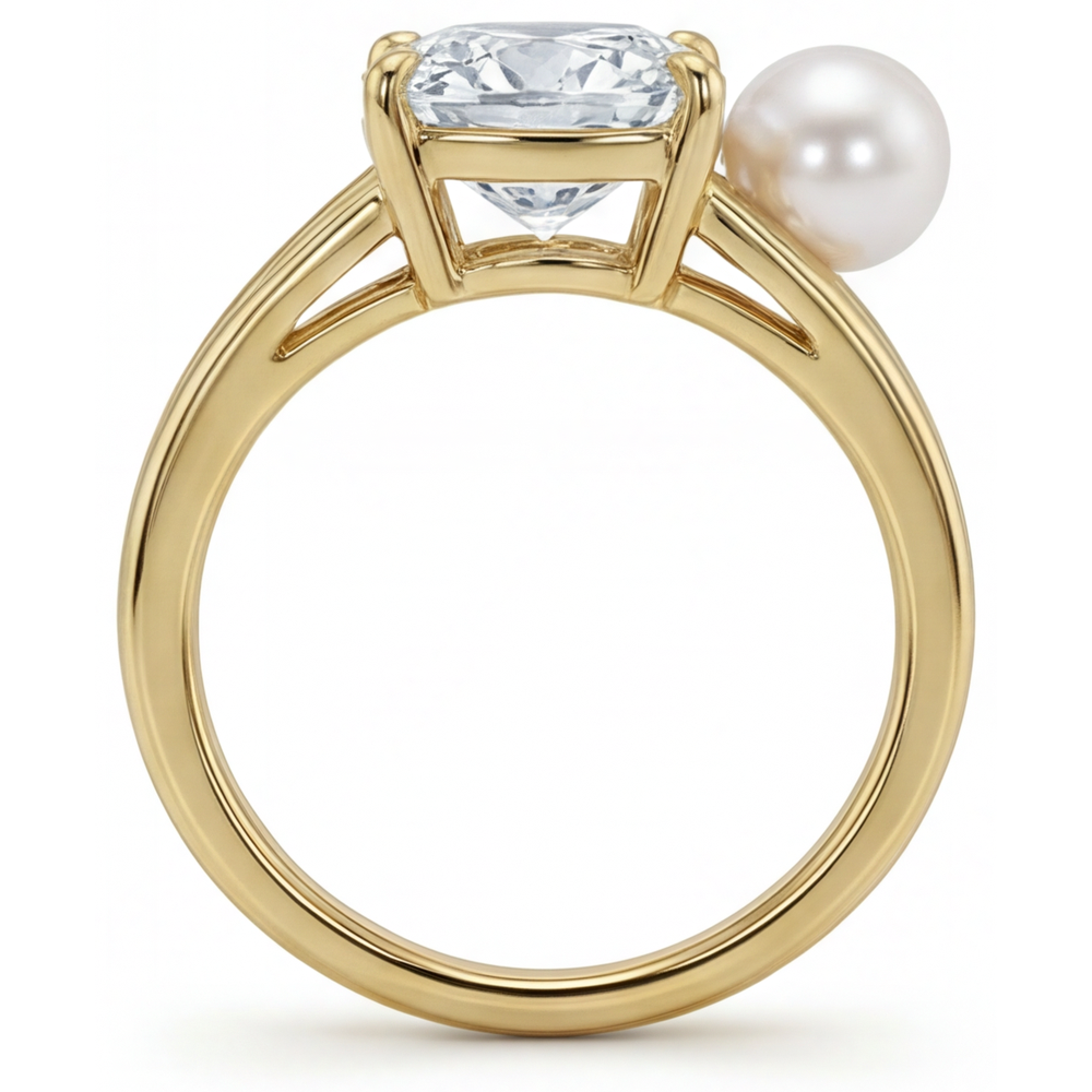 Authentic Fine Diamond Solitaire Ring – 14K Yellow Gold 2 ct