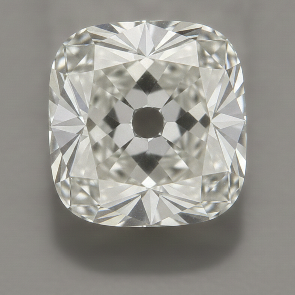 Genuine Antique Old Mine Cushion Cut Authentic Loose Diamond F VS1 8 Carat