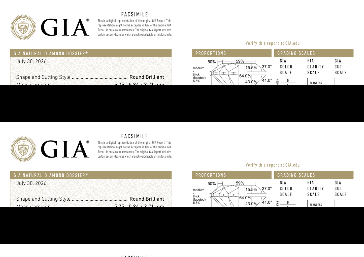 GIA Certificate