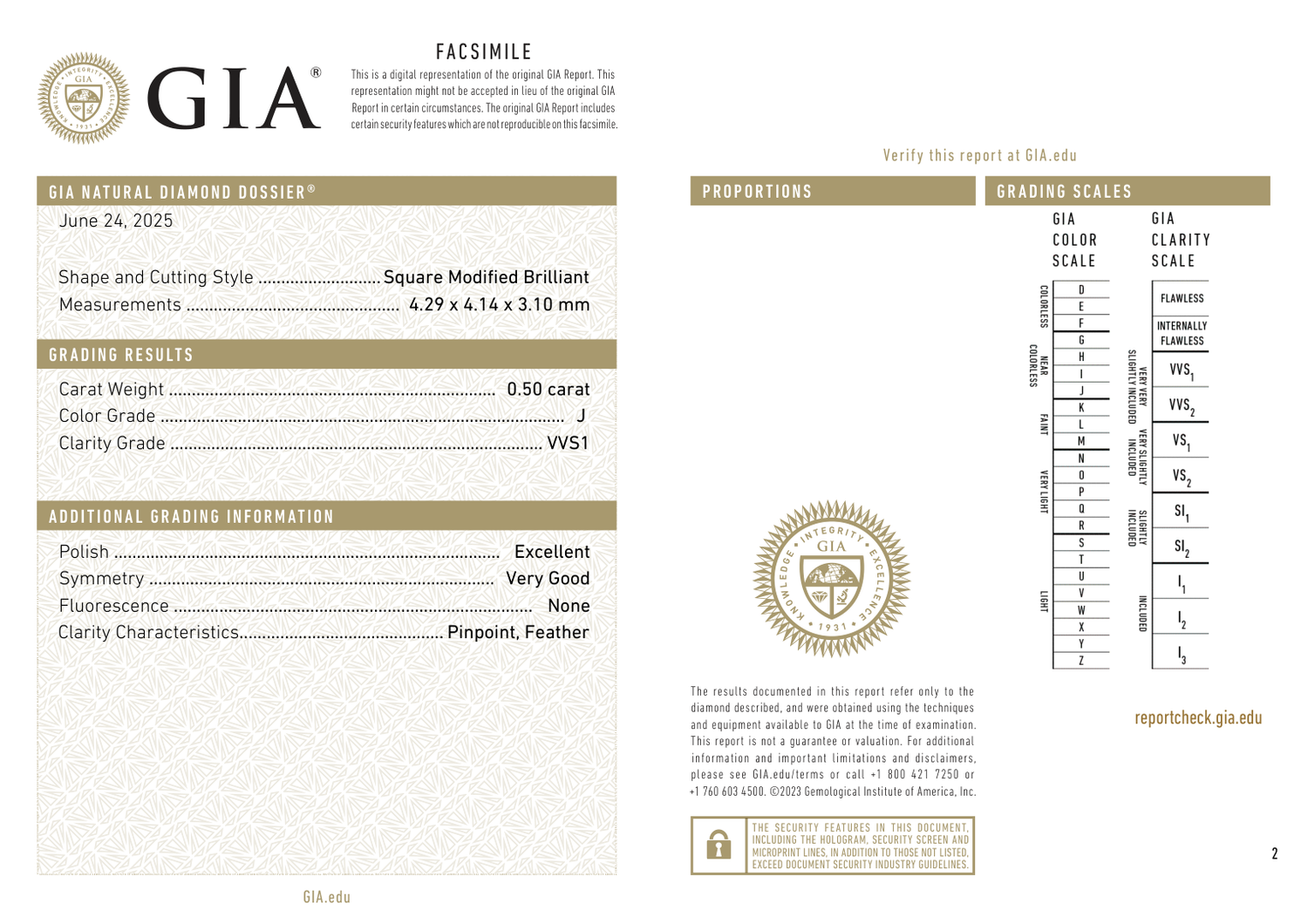 GIA Certificate