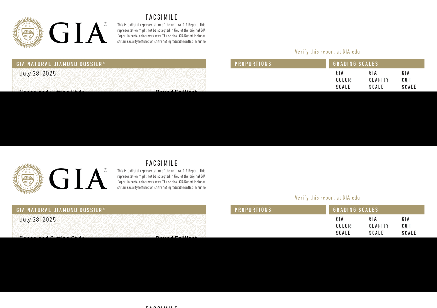 GIA Certificate