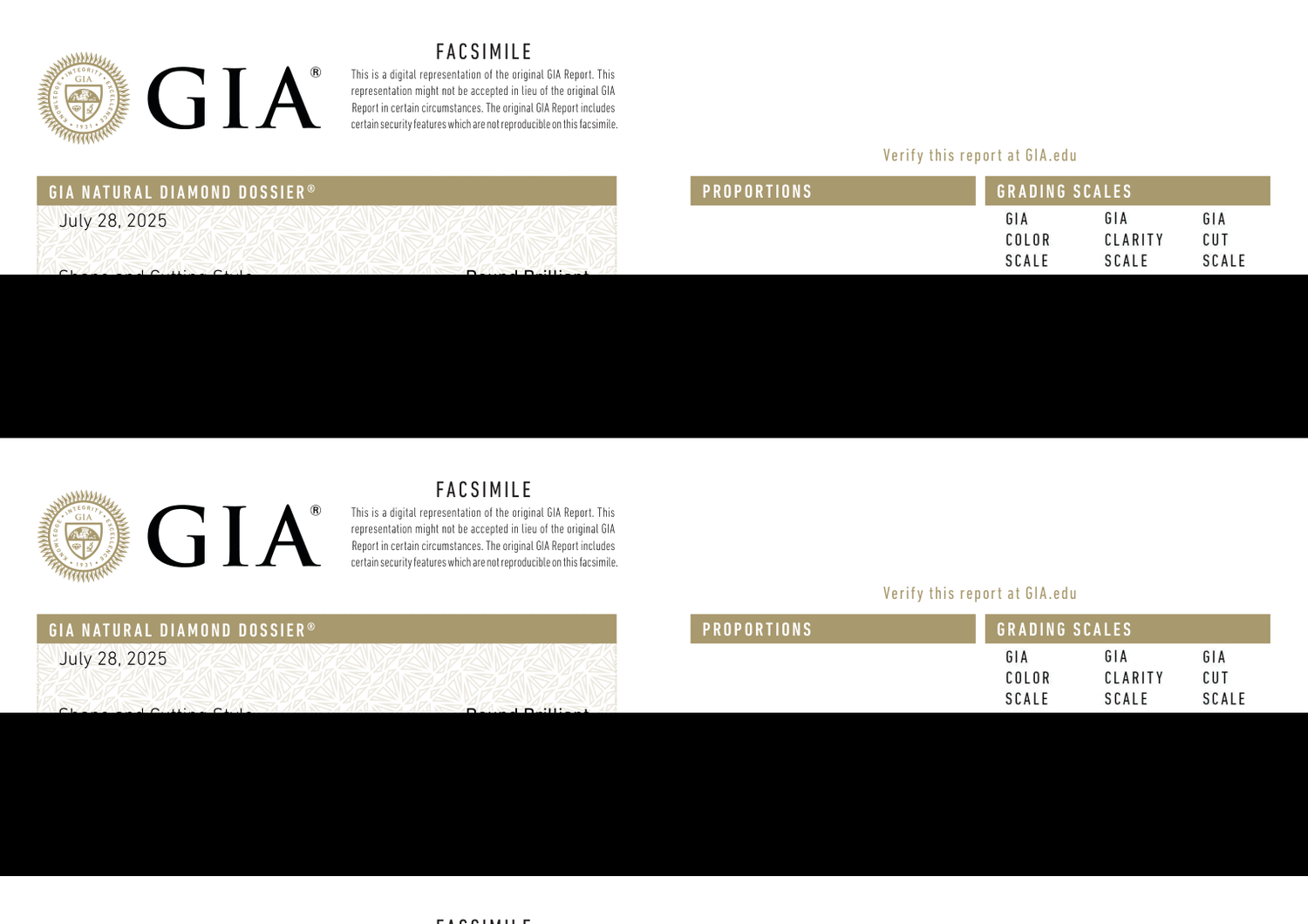 GIA Certificate