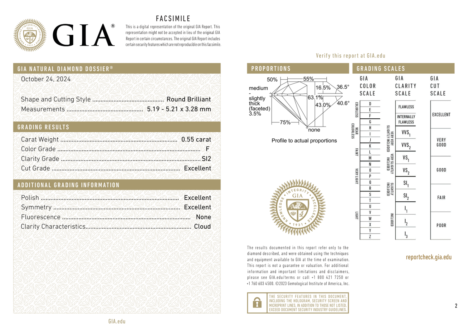GIA Certificate