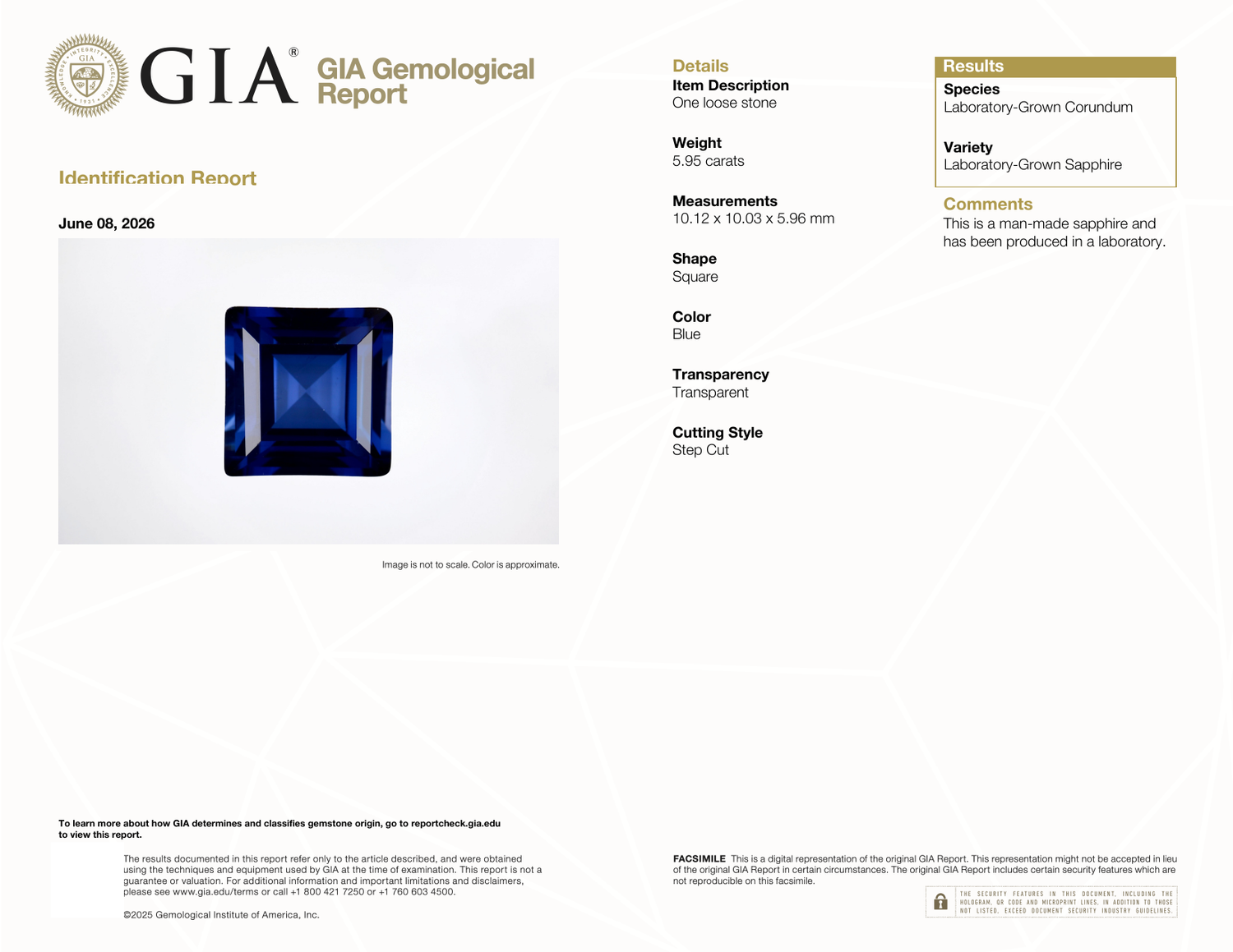 GIA Certificate
