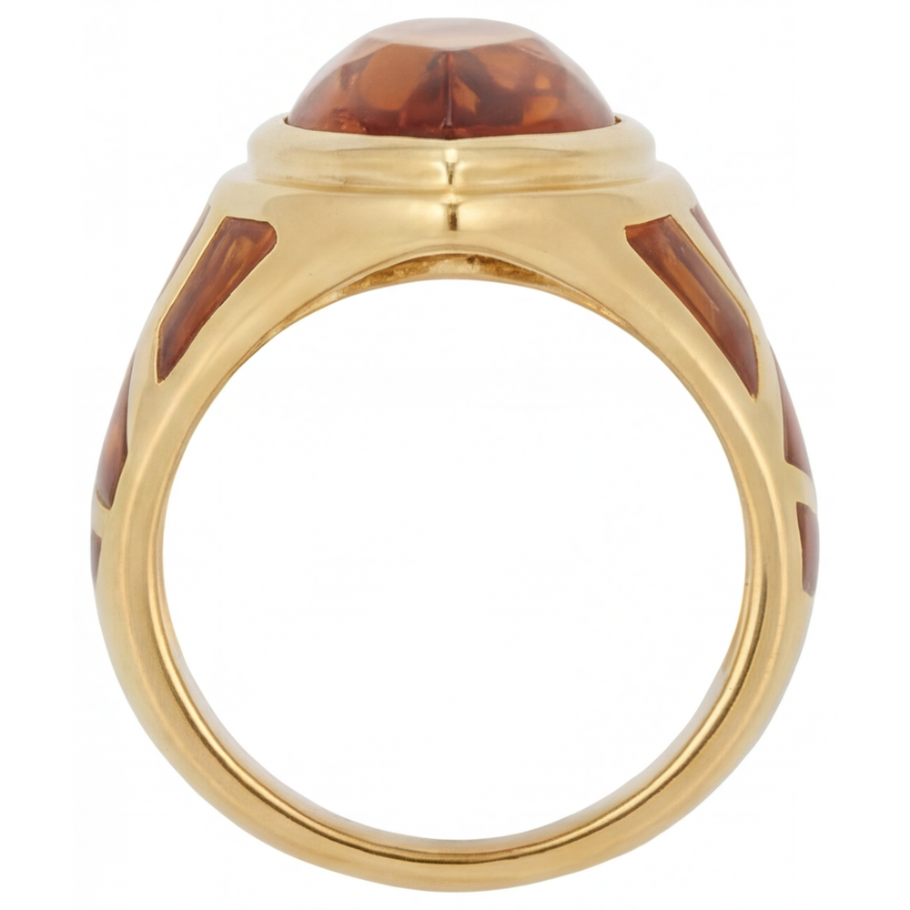 Shimmering Gemstone Ring 11 ct – profile view