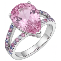 Exquisite Kunzite Kunzite Accent Solitaire Ring – 12 ct 14 Karat