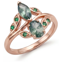 Timeless 2.50-ct Moss Agate Gemstone Ring