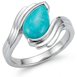 Neon Paraiba Colored Stone Ring 2 ct F/VS1 – 14 Karat White Gold