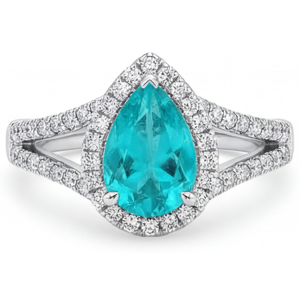 Elegant Halo Engagement Ring 3 ct – main view