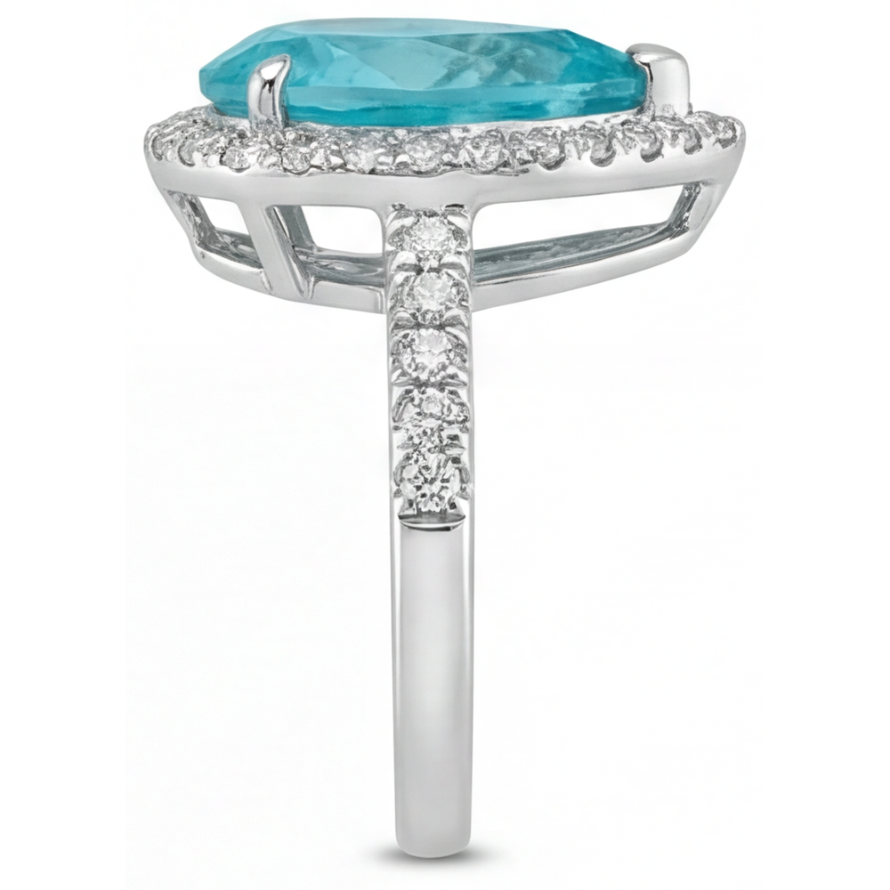 Bespoke Halo Engagement Ring 5.50 ct – profile view