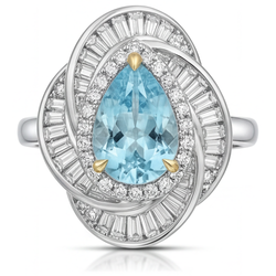 Neon Paraiba Halo Engagement Ring – VVS Clarity 7.5 ct 14K Two