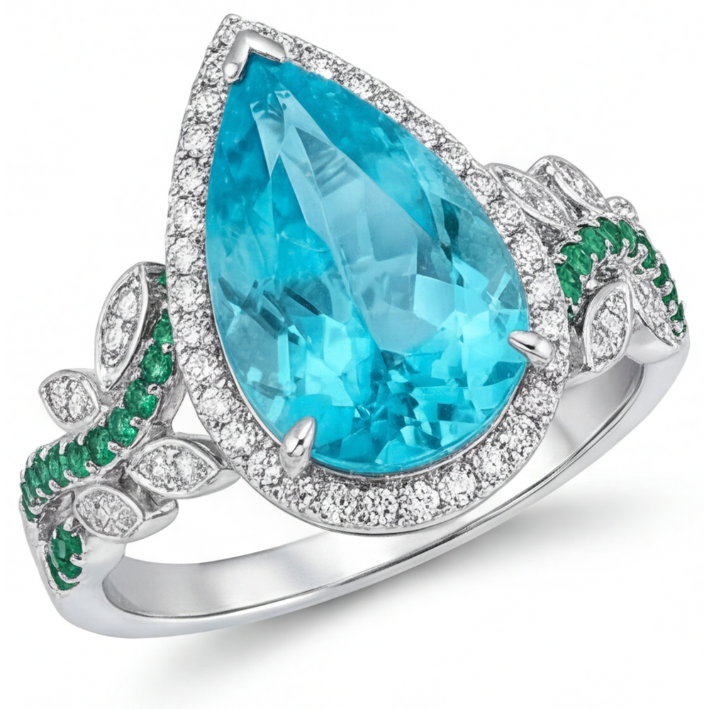 Handmade Halo Engagement Ring 5.75 ct – main view