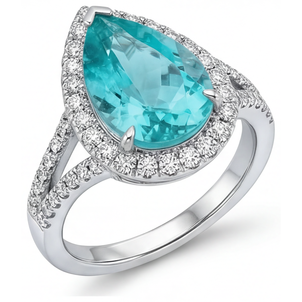 Exquisite Halo Setting Ring 5.25 ct – angle view
