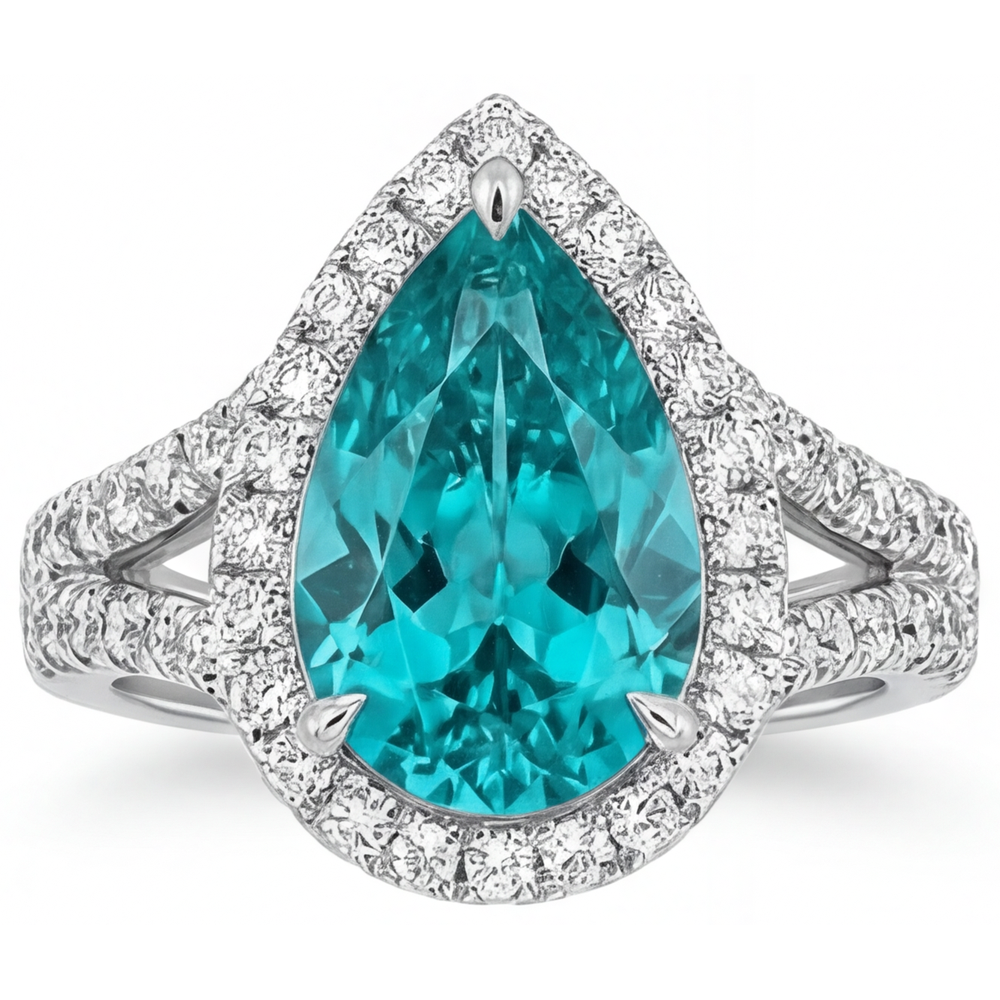 Custom Halo Setting Ring 5.50 ct – front view