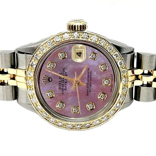 Pink Diamond Dial Bezel Ss & Gold Jubilee Bracelet Lady Rolex