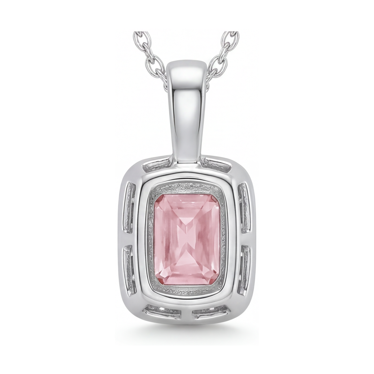 Pink Diamond Necklace 1.22 Carat Radiant