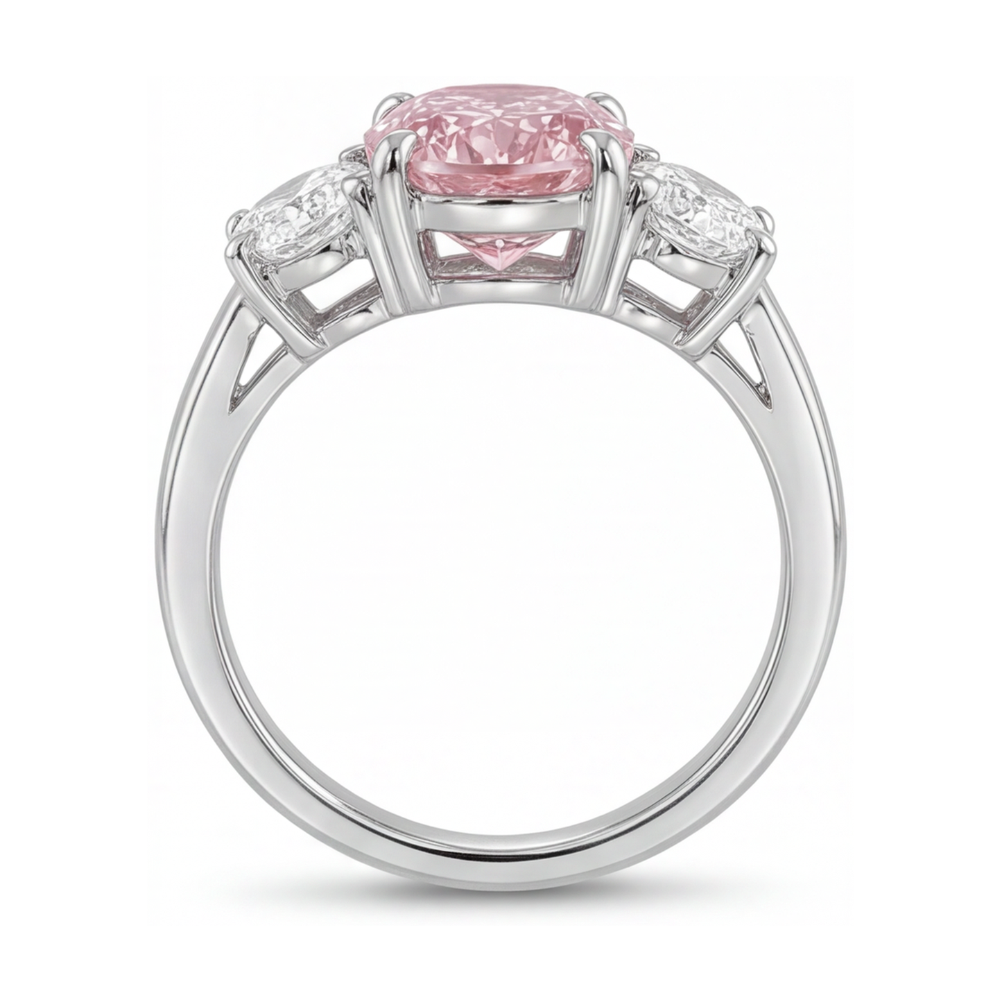 Pink Diamond Ring 4.2 Carat Oval